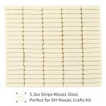 Youway Style Stick Mosaic Tiles for Crafts Bulk,150g Beige Strips Shapes Mosaic Glass Pieces for Crafts DIY Spring Mosaic Art Decor,Mosaic Kit Supplies