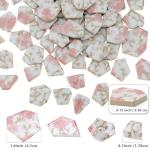 Yatinkim 500g Ceramic Mosaic Tiles Irregular Broken Porcelain Pieces DIY Decoration Pink Flower Glazed Bulk Making Supplies Art Projects Making Home Kitchen Floor Pool Plates