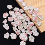 Yatinkim 500g Ceramic Mosaic Tiles Irregular Broken Porcelain Pieces DIY Decoration Pink Flower Glazed Bulk Making Supplies Art Projects Making Home Kitchen Floor Pool Plates