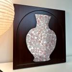 Yatinkim 500g Ceramic Mosaic Tiles Irregular Broken Porcelain Pieces DIY Decoration Pink Flower Glazed Bulk Making Supplies Art Projects Making Home Kitchen Floor Pool Plates