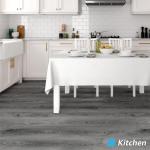 Art3d 15 Sq.ft Peel and Stick Floor Tiles, 10Pcs Luxury Vinyl Plank Flooring Wood Look, Adhesive and Waterproof Tile Sticker for Bedroom, Living Room, Kitchen, Gray
