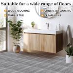 LOPYXBR 36PCS 12x12 Inch Vinyl Floor Tiles Grey Wood Peel and Stick Floor Tile Waterproof Self Adhesive Floor Tile Peel and Stick Bathroom Floor Cover 35 Sq.Ft Tiles Sticky Floor Tiles for Bedroom