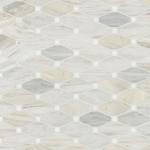 MSI Angora Elongated Octagon 11.81 in. x 13.4 in. x 10 mm Polished Marble Mosaic Tile for Bathroom, Kitchen Backsplash, Accent Wall Tile, and Shower Wall Tile