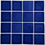 Tenedos 5 sq.ft. Electric Blue 3x3 Porcelain Tile – Polished Square Mosaic for Swimming Pools, Spas, Showers, Kitchen Countertops, Bathroom Walls & Backsplash