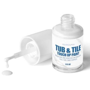 Specialty Tub and Tile Paint, High-Gloss White Touch Up paint for Porcelain, Bathtub, Quick-Dry Porcelain Paint for Scratches & Chips on porcelain, Acrylic, Enamel, Cast Iron, Bathtubs, Sinks, Toilets