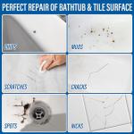 Specialty Tub and Tile Paint, High-Gloss White Touch Up paint for Porcelain, Bathtub, Quick-Dry Porcelain Paint for Scratches & Chips on porcelain, Acrylic, Enamel, Cast Iron, Bathtubs, Sinks, Toilets