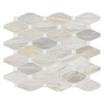 MSI Angora Elongated Octagon 11.81 in. x 13.4 in. x 10 mm Polished Marble Mosaic Tile for Bathroom, Kitchen Backsplash, Accent Wall Tile, and Shower Wall Tile