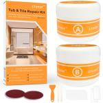 CTUYSY Porcelain Sink Repair kit White, Enamel, Porcelain, Fiberglass, Ceramic Sink, Tub Tile Toilet Shower Kit,Porcelain Sink and Acrylic Bathtub Repair Kit for Cracks Chips Dents Holes