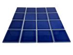 Tenedos 5 sq.ft. Electric Blue 3x3 Porcelain Tile – Polished Square Mosaic for Swimming Pools, Spas, Showers, Kitchen Countertops, Bathroom Walls & Backsplash
