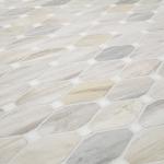 MSI Angora Elongated Octagon 11.81 in. x 13.4 in. x 10 mm Polished Marble Mosaic Tile for Bathroom, Kitchen Backsplash, Accent Wall Tile, and Shower Wall Tile