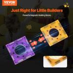 VEVOR Magnetic Tiles Marble Run, 93 Piece, Magnetic STEM Construction Race Track Tile Game Kit, Children Brain Development Learning Educational Toys, for Toddlers Kids Boys Girls Ages 3+ Years Old