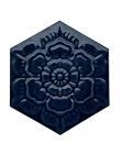 6" Firenze Blue Hexagon Porcelain Decorative Insert Wall Tile Embossed Textured 3 Dimensional Architectural (1)