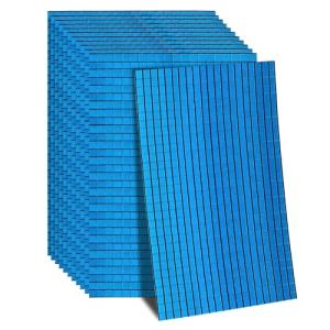 MECCANIXITY 7200 PCS Glass Mirrors Disco Ball Tiles Self-Adhesive Blue Mirror Mosaic Tiles 5 x 5mm for Disco Ball, DIY Craft, KTV Decoration 12 Sheet