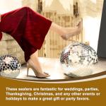 MECCANIXITY 7200 PCS Glass Mirrors Disco Ball Tiles Self-Adhesive Blue Mirror Mosaic Tiles 5 x 5mm for Disco Ball, DIY Craft, KTV Decoration 12 Sheet