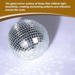 MECCANIXITY 7200 PCS Glass Mirrors Disco Ball Tiles Self-Adhesive Blue Mirror Mosaic Tiles 5 x 5mm for Disco Ball, DIY Craft, KTV Decoration 12 Sheet