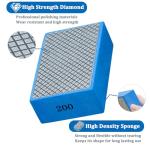 4Pack Diamond Hand Polishing Pads for Sanding Ceramics Glass Tile Concrete Stone Marble Granite, 60#, 100#,200#,400#Grits