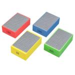 4Pack Diamond Hand Polishing Pads for Sanding Ceramics Glass Tile Concrete Stone Marble Granite, 60#, 100#,200#,400#Grits