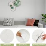 Mable Peel and Stick Vinyl Floor Tiles,20 Tiles - 12" x 12", White Marble Pattern - Self Adhesive Vinfl Flooring DIY for for Kichen, Bathroom, Bedroom, Dining Room, Kitchen(White Marble 20 Sq.Ft)