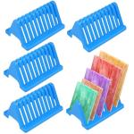 4 PCS Stained Glass Storage Rack, 10 Slots Translucent Stained Glass Holder, Colored glass Panel Organizer Accommodate 12 x 12in Mosaic glass Tiles Projects Cathedral Window