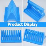 4 PCS Stained Glass Storage Rack, 10 Slots Translucent Stained Glass Holder, Colored glass Panel Organizer Accommodate 12 x 12in Mosaic glass Tiles Projects Cathedral Window