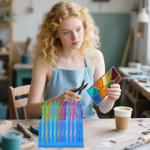 4 PCS Stained Glass Storage Rack, 10 Slots Translucent Stained Glass Holder, Colored glass Panel Organizer Accommodate 12 x 12in Mosaic glass Tiles Projects Cathedral Window