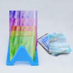 4 PCS Stained Glass Storage Rack, 10 Slots Translucent Stained Glass Holder, Colored glass Panel Organizer Accommodate 12 x 12in Mosaic glass Tiles Projects Cathedral Window