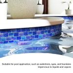 LSDECO 5 Sheets Glass Tile Mosaic Tiles Pool Tile Backsplash for Kitchen Bathroom Shower Tile (Cobalt Blue, 5 Sq.Ft)