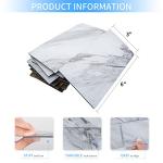 Art3d 102-Piece Peel and Stick Tile Backsplash for Kitchen Bathroom, 3in. × 6in. Stick on Subway Tile White Granite