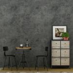 3yecao 16"×197" Extra Thick Dark Blue Grey Concrete Wallpaper Peel and Stick Waterproof Gray Concrete Contact Paper Vinyl Wrap 3d Faux Adhesive Cement Tile Sticker for Kitchen Island Bedroom Gym Walls