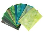 Lanyani 10 Sheets Variety Stained Glass Sheets Pack, 4 x 6 inch Large Cathedral Glass Mosaic Tiles for Crafts, Green Mixed