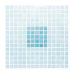 URBN Contemporary Light Sky Blue Iridescent Glass Mosaic Tile for Indoor and Outdoor - Sample Tile (4-1/3 inches x 4-1/3 inches, 0.13 SQ FT)