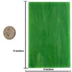 Lanyani 10 Sheets Variety Stained Glass Sheets Pack, 4 x 6 inch Large Cathedral Glass Mosaic Tiles for Crafts, Green Mixed