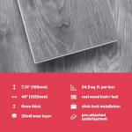 Lucida Surfaces Luxury Vinyl Flooring Tiles | Interlocking Flooring for DIY Installation | 10 Wood-Look Planks | MaxCore Ultra | 24.5 Sq. Feet (10 Planks, Andesite, 10)