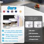 Tile & Fiberglass Quartz Countertop Repair Kit (Color Match), Granite & Tub Repair Kit, 4 oz Porcelain Sink Mable Chip Repair Kit for Cracks Chips Dents Holes Almond Biscuit Bone (Multicolored)
