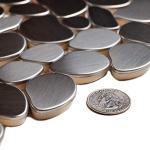 Apollo Tile Silver Pebble Metal Mosaic Tile for Kitchen, Bathroom or Wall Panel - 4" x 5" Sample Swatch