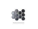 Splash Cascade 1" Hexagon Mosaic Tile (Black, Sample)