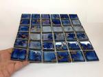 Tenedos Premium Quality Square Blue Calacatta Porcelain Mosaic Glossy Tile for Bathroom Floors, Walls and Kitchen Backsplashes, Pool Tile (2x2) (20 Sheets/case)