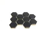 Splash Cascade 1" Hexagon Mosaic Tile (Black, Sample)