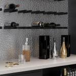 Apollo Tile Silver Pebble Metal Mosaic Tile for Kitchen, Bathroom or Wall Panel - 4" x 5" Sample Swatch