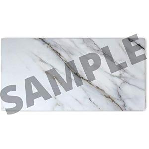 LUCiDA SURFACES Luxury Vinyl Flooring Tiles-Interlocking Flooring for DIY Installation-Sample Stone-Look Plank-Calacatta-TerraCore-6 inch x 12 inch, Single Sample Tile