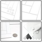 The Tiles Plaza 10-Sheet Peel and Stick Backsplash for Kitchen, 12" x 13" White Herringbone Stone Composite Self Adhesive Wall Tiles, Stick on Tiles Backsplash for Bathroom, Fireplace, Shower