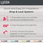 LUCiDA SURFACES Luxury Vinyl Flooring Tiles-Interlocking Flooring for DIY Installation-Sample Stone-Look Plank-Calacatta-TerraCore-6 inch x 12 inch, Single Sample Tile