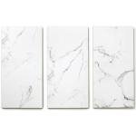 LUCiDA SURFACES Luxury Vinyl Flooring Tiles-Interlocking Flooring for DIY Installation-Sample Stone-Look Plank-Calacatta-TerraCore-6 inch x 12 inch, Single Sample Tile