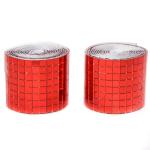 Giftmeet Red Self-Adhesive Glass Mirror Mosaic Tiles, 5 x 5 mm Square, 3200 Pieces, Disco Ball Tiles for DIY Craft, Interior, Art Collage, Card Making, Cups