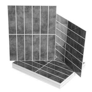 Art3d 10-Sheet Faux Marble Peel and Stick Backsplash Tile for Kitchen Wall Bathroom Countertops, 11.4 inch x 9.1 inch Stick-on Glazed-Ceramic Finish Resist to Water, Heat and Scratches, Ash Grey