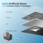 Art3d 10-Sheet Faux Marble Peel and Stick Backsplash Tile for Kitchen Wall Bathroom Countertops, 11.4 inch x 9.1 inch Stick-on Glazed-Ceramic Finish Resist to Water, Heat and Scratches, Ash Grey