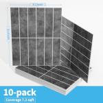 Art3d 10-Sheet Faux Marble Peel and Stick Backsplash Tile for Kitchen Wall Bathroom Countertops, 11.4 inch x 9.1 inch Stick-on Glazed-Ceramic Finish Resist to Water, Heat and Scratches, Ash Grey