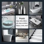 Bathtub Repair Kit White, Acrylic Tub Shower Tray & Granite Marble Repair Kit, Waterproof and Leak-Proof Porcelain Tile Repair Kit to Repair Scratches, Holes, Cracks