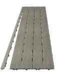 NewTechWood 1/12 ft. x 3 ft. Quick Deck Composite Deck Tile Straight Trim in Roman Antique (2-Pieces/Box)