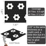 MORCART 20 Pack Peel and Stick 8" x 8" Vinyl Flooring Waterproof DIY Flooring for Bathroom, Kitchen, Fireplace, Pet House, Stairs, Bedrooms, Wall Black